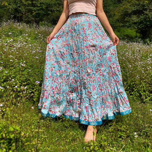 Blue long skirt